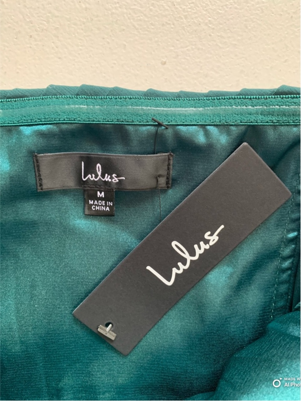 Lulus Medium Revered Elegance Emerald Green Pleated Strapless Maxi Dress NWT - Picture 12 of 17